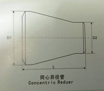 对焊同心大小头对照图