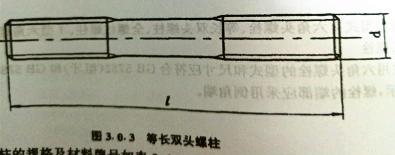 图3.0.3等长双头螺柱